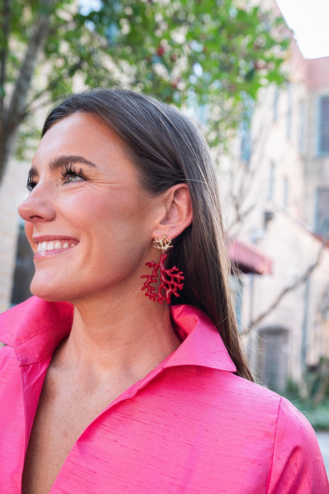 Tula - Coral Acrylic Earring