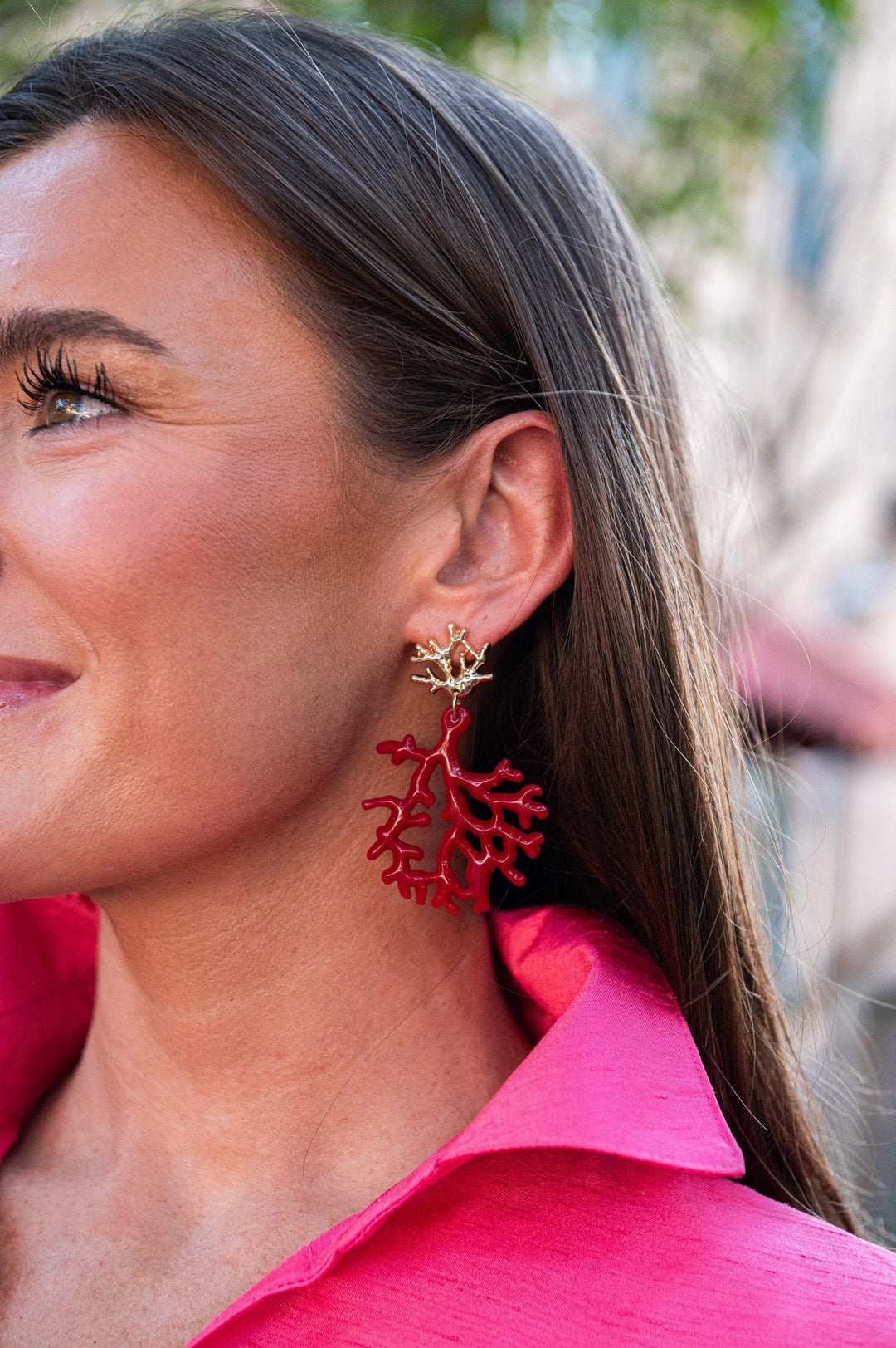 Tula - Coral Acrylic Earring