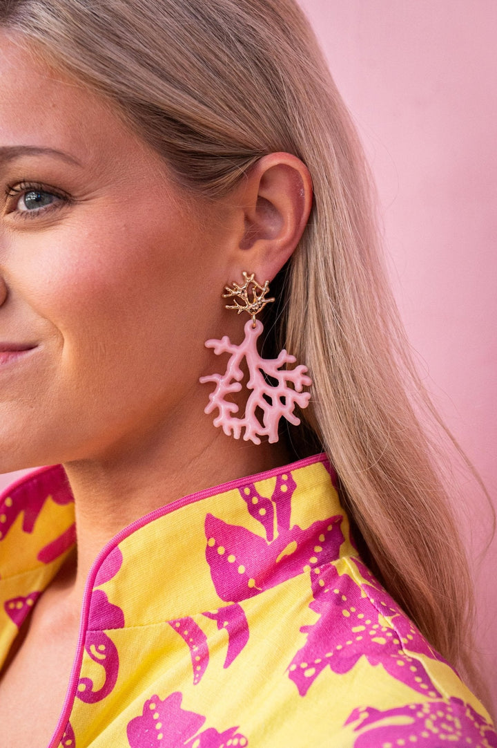 Tula - Coral Acrylic Earring