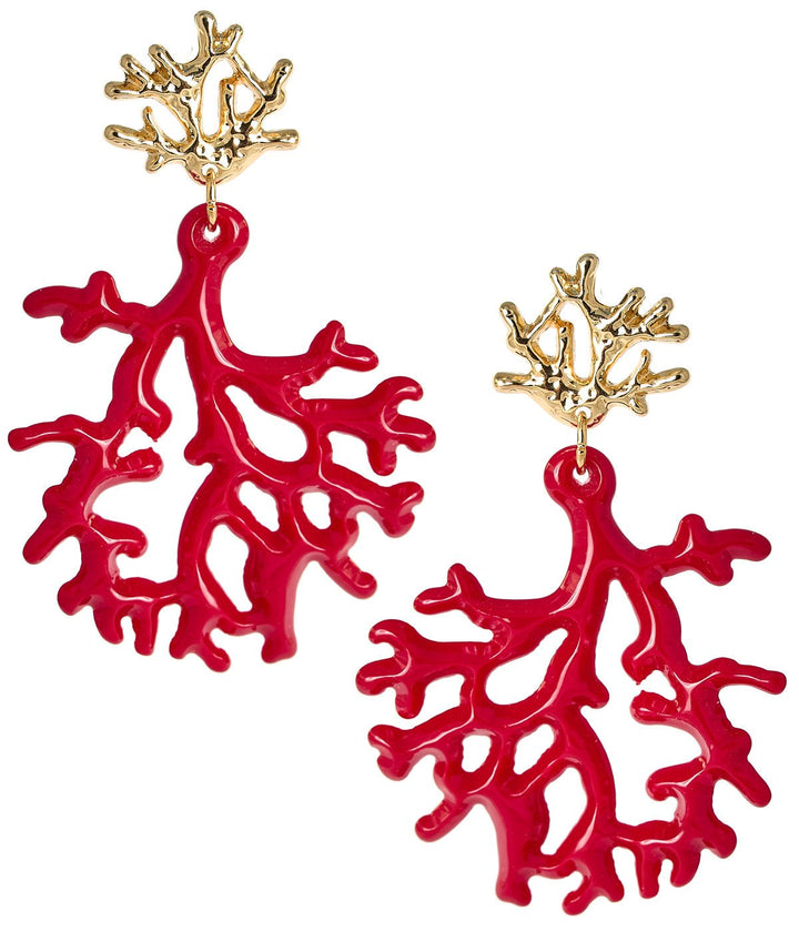Tula - Coral Acrylic Earring