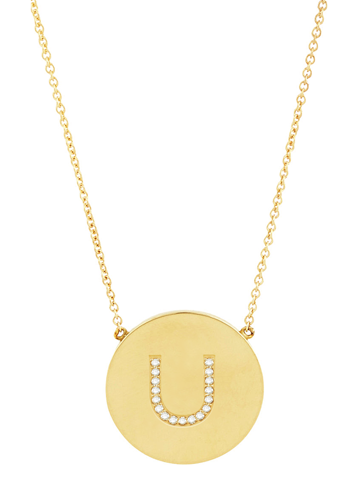 Round Initial Necklace