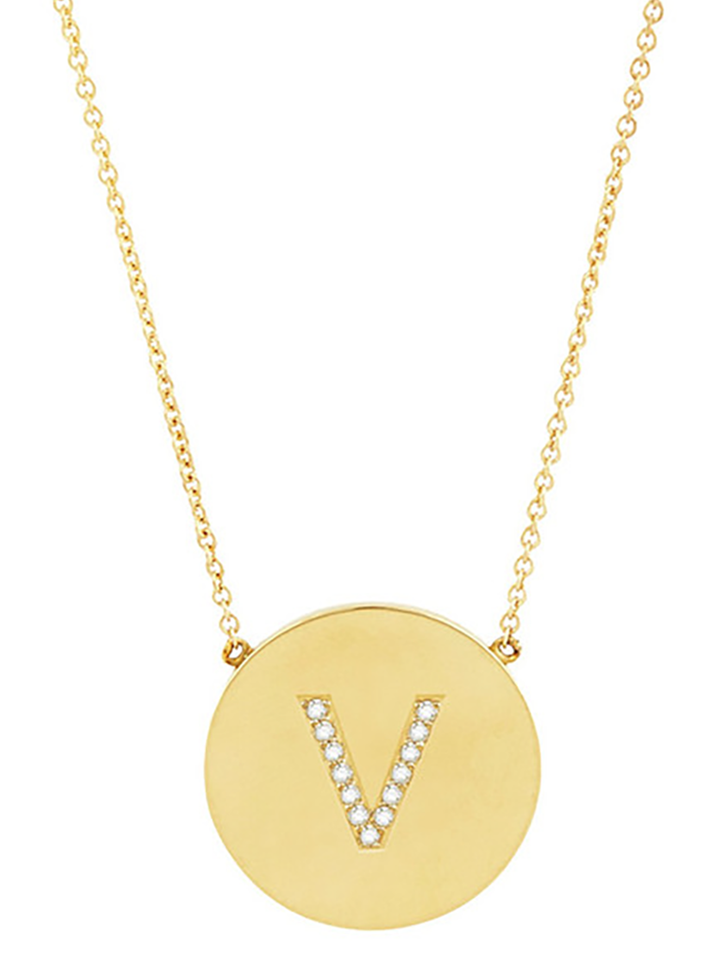 Round Initial Necklace