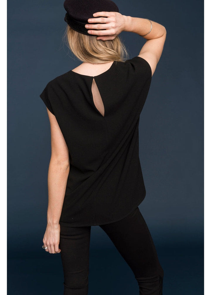 Ro & De Women's Snake Skin Print Cap Sleeve Top by Shop at Konus