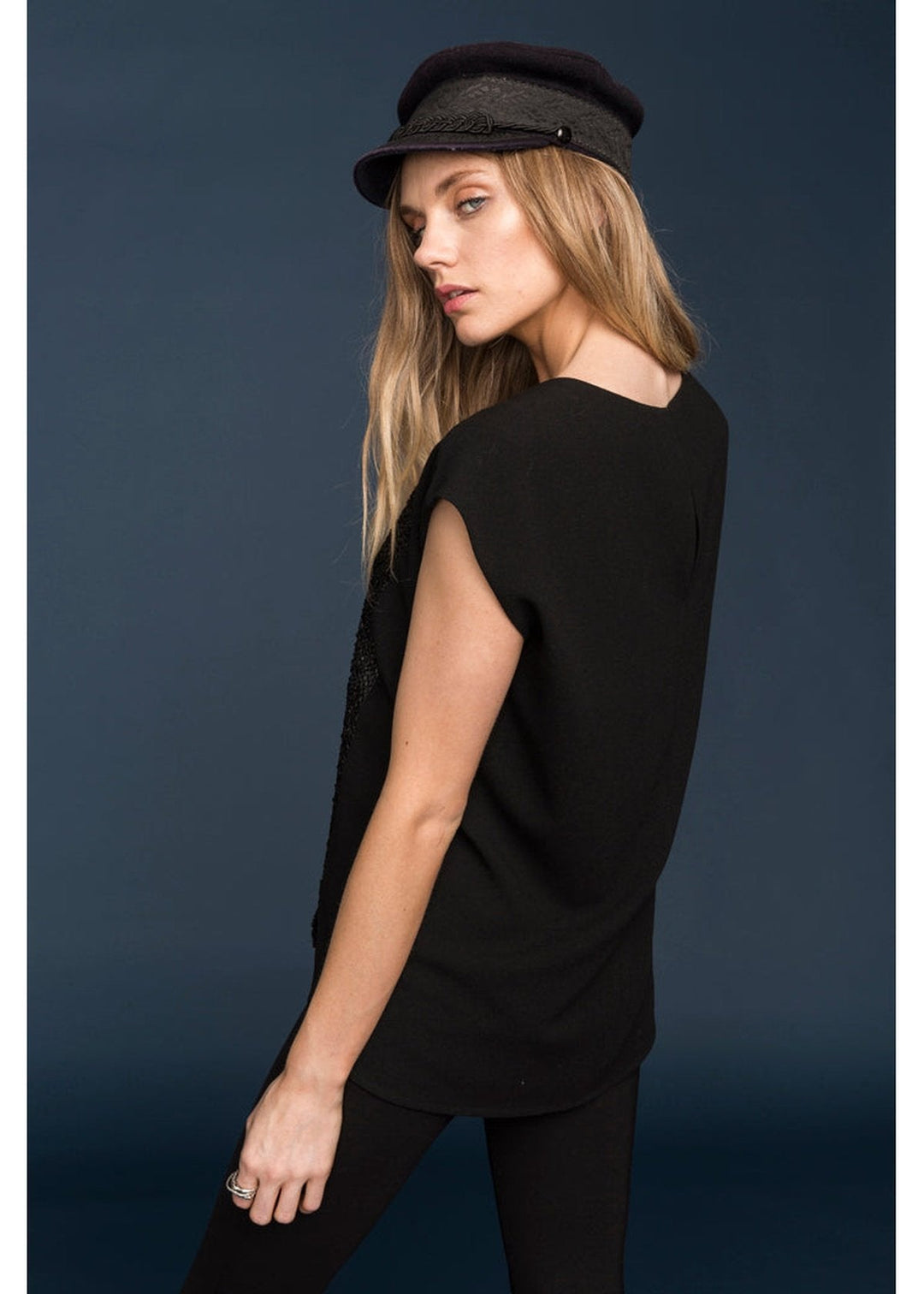 Ro & De Women's Snake Skin Print Cap Sleeve Top by Shop at Konus