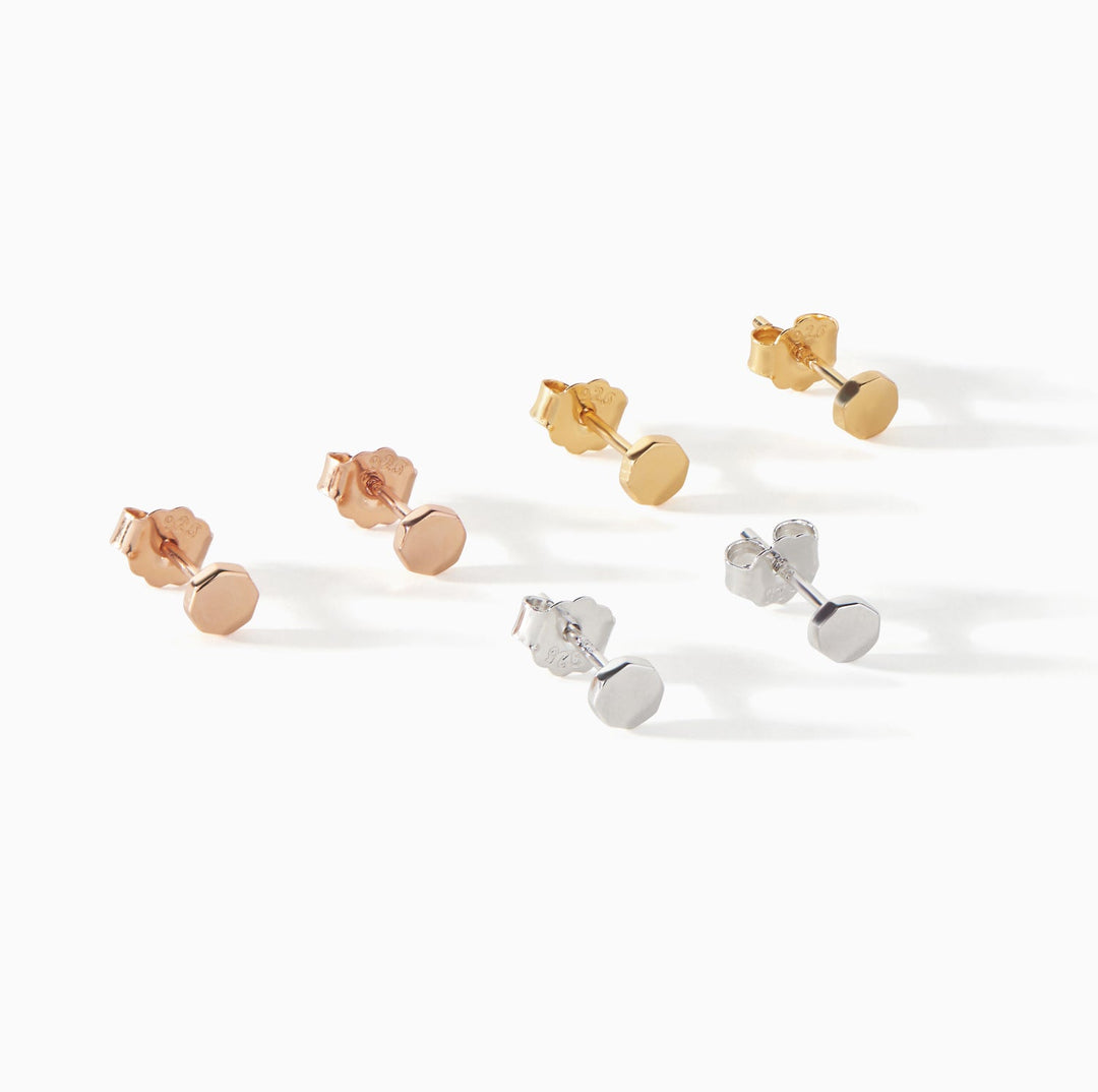 The Penny Mini Octagon Studs