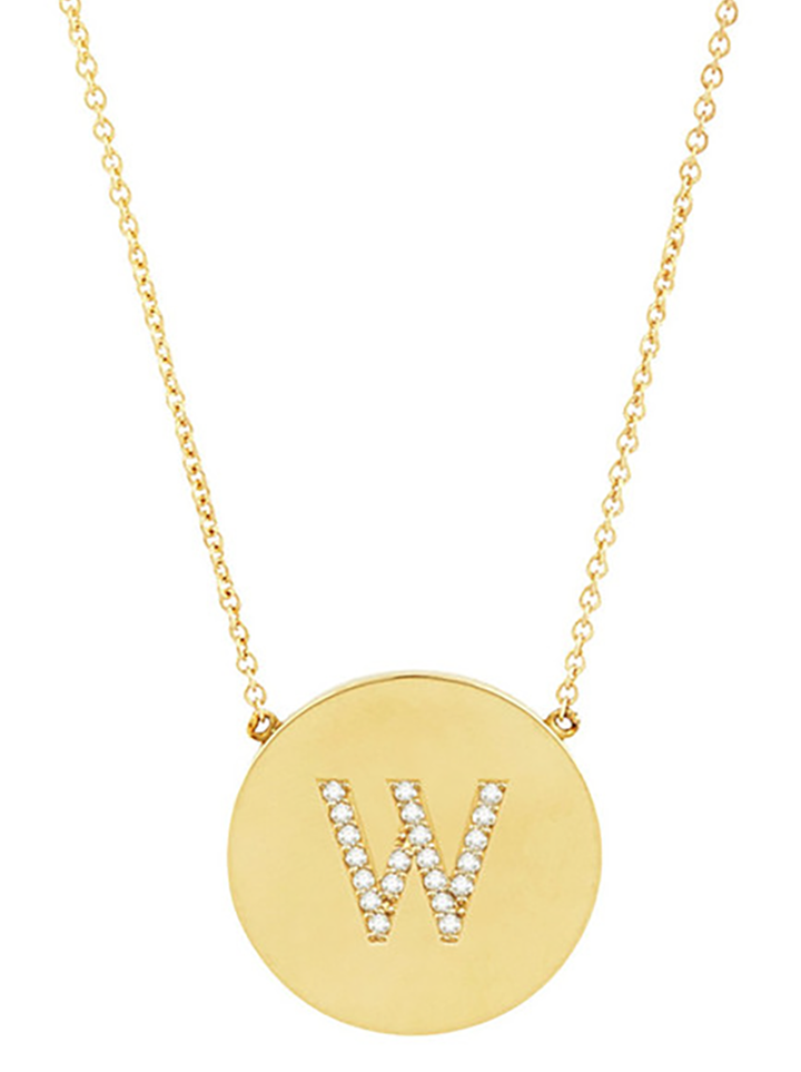 Round Initial Necklace