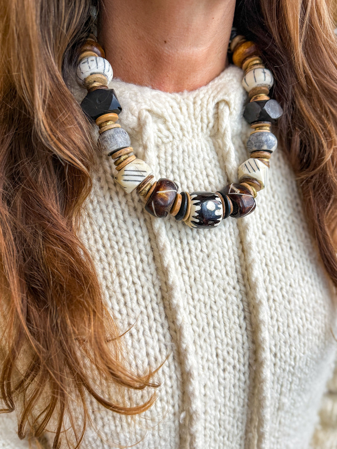 Classic Bone Necklace | Mixed Tribal