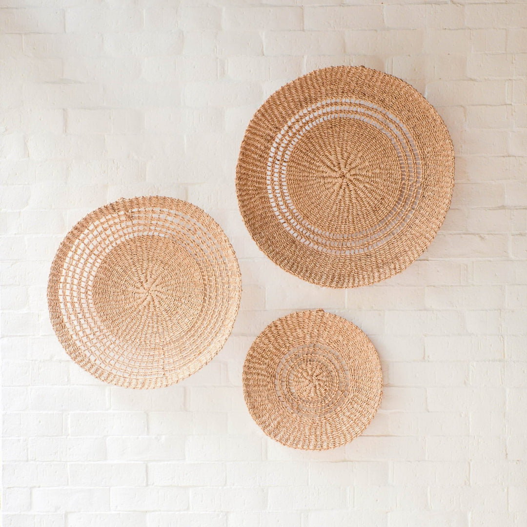 Open Weave Wall Baskets, Small - Woven Wall Baskets | LIKHÂ
