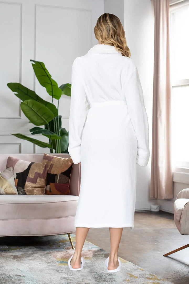 Women's Ultra Soft Fleece Bathrobe by Lotus Linen