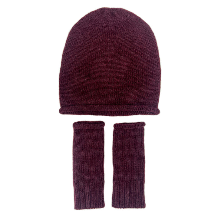Wine Essential Knit Alpaca Gloves