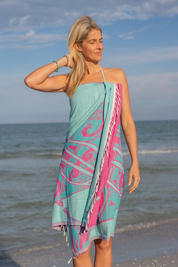 Manta Ray Rose - Turkish Towel by Sun Drunk