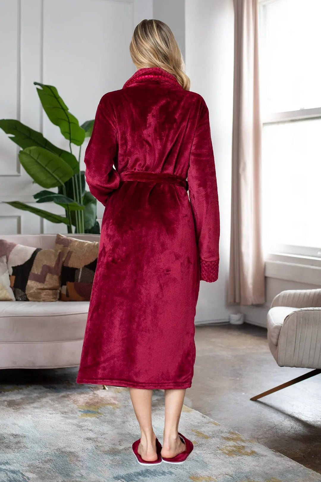 Women's Ultra Soft Fleece Bathrobe by Lotus Linen