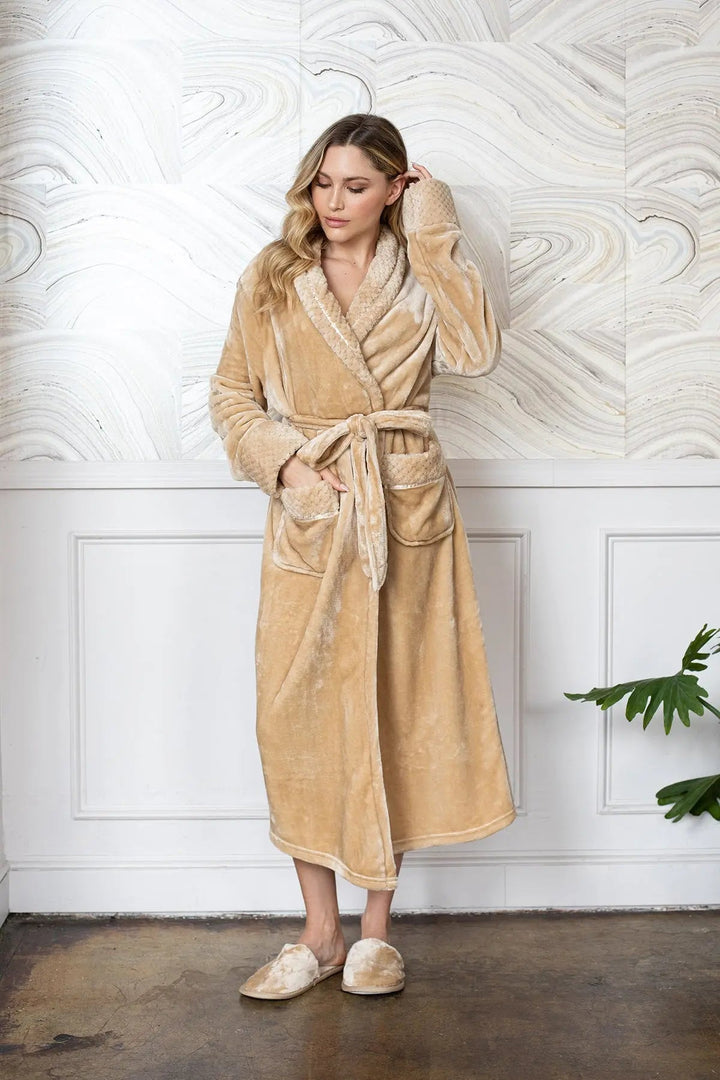 Women's Ultra Soft Fleece Bathrobe by Lotus Linen
