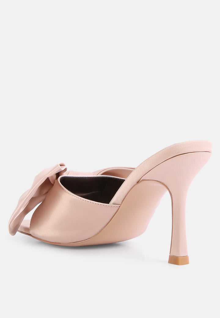 wonderbuz spool heel bow slider heels by London Rag