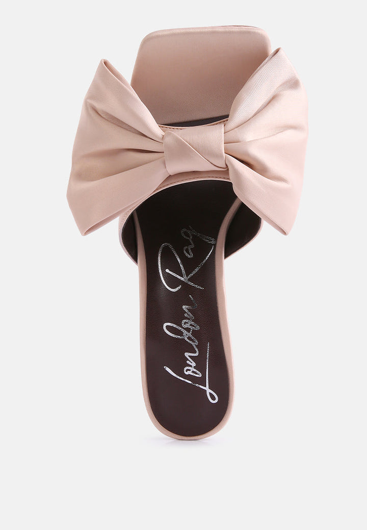 wonderbuz spool heel bow slider heels by London Rag