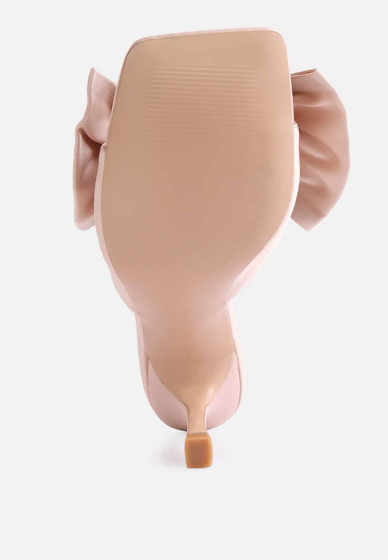 wonderbuz spool heel bow slider heels by London Rag