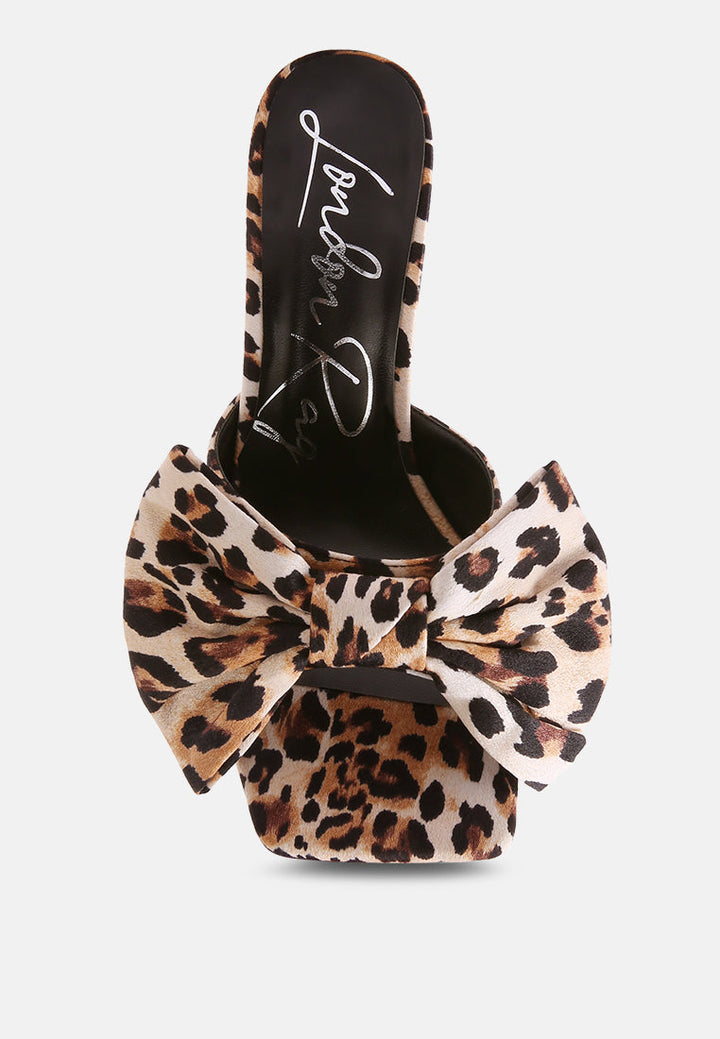 wonderbuz spool heel bow slider heels by London Rag