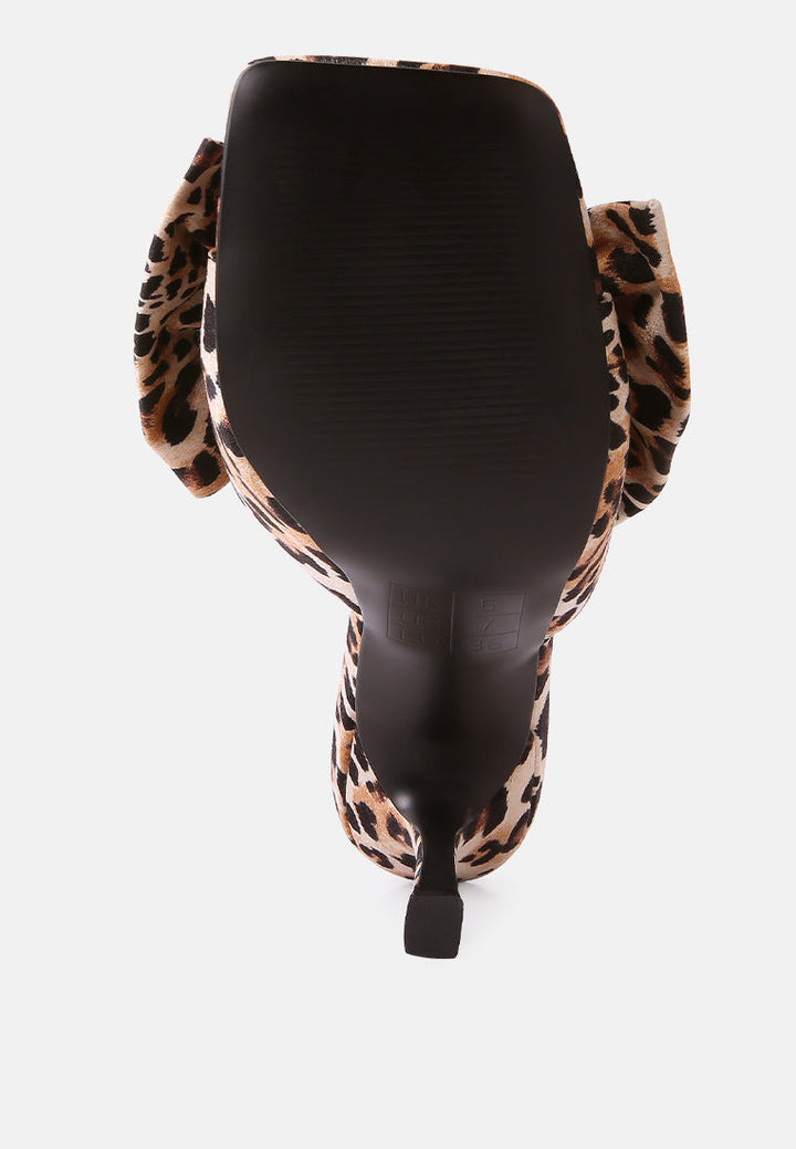 wonderbuz spool heel bow slider heels by London Rag