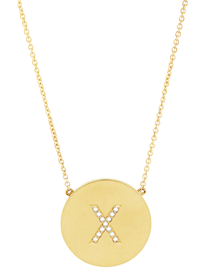 Round Initial Necklace