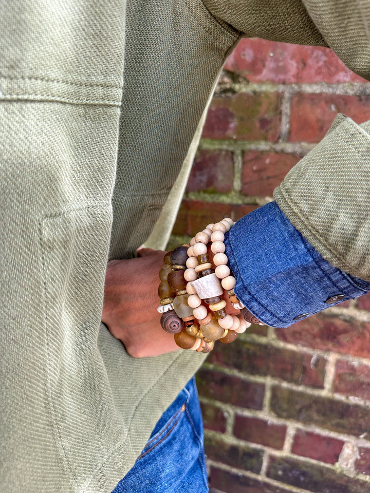 Intricate Stack Bracelet | Brown Trout