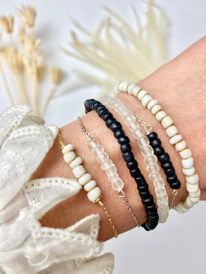 Simple Seed Bracelet | Cream