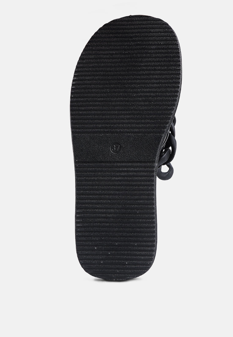 zing link chain thong flats by London Rag