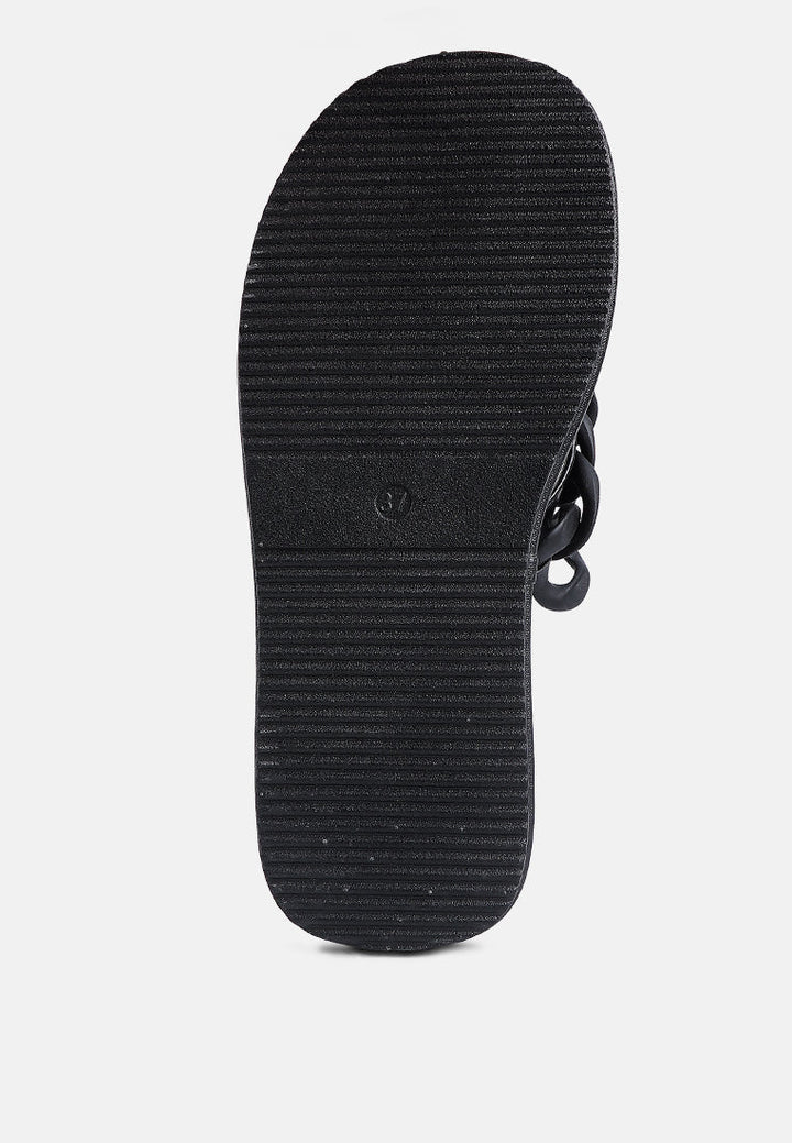 zing link chain thong flats by London Rag