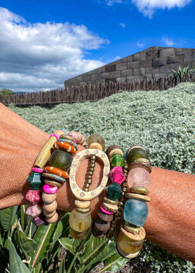 Intricate Stack Bracelet | Camel