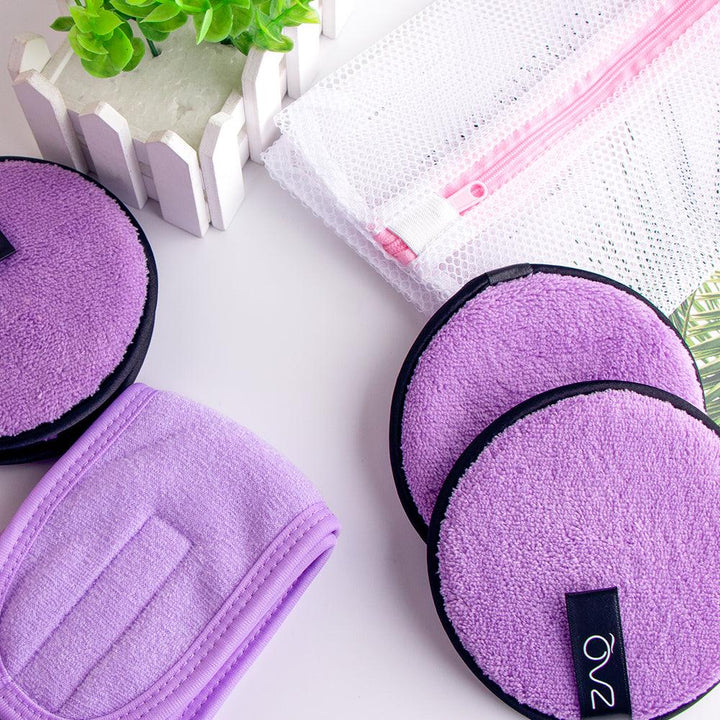 ZAQ Reusable Makeup Remover Pads 4pack with Spa facial Headband by ZAQ Skin & Body