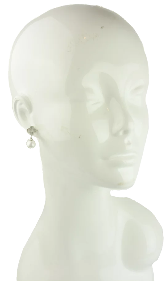 Liv Oliver silver and white earrings
