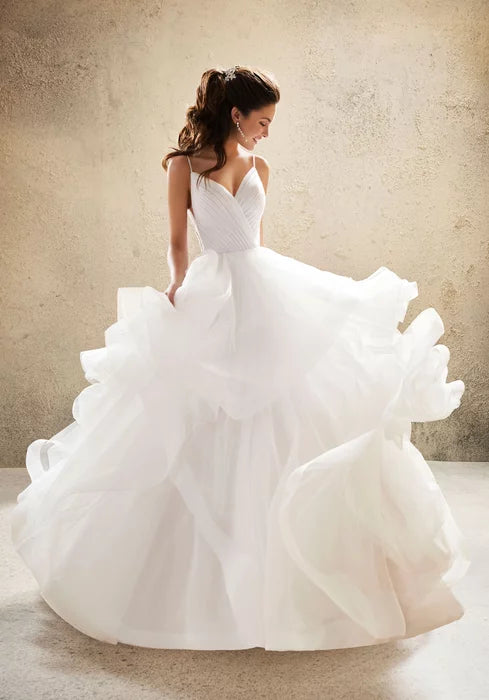 Draped Bodice With A Flouncy Full Ballgown Skirt Style 5776 Size 20
