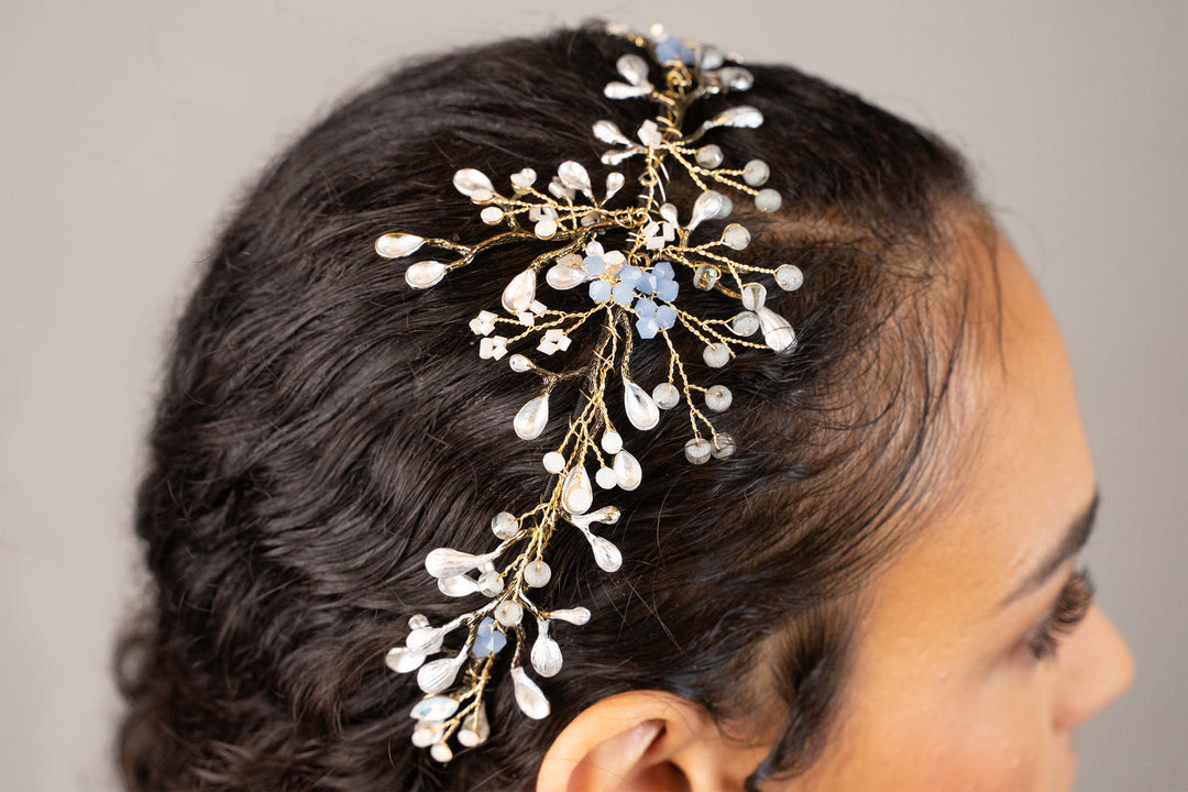 J Picone Floral Vine Crystal Headband