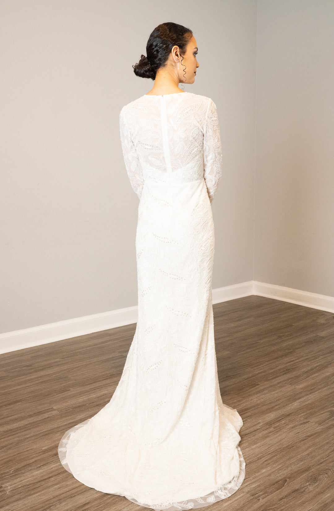 beaded dress white lotus Extraordinary Glamour White 3D Floral Beaded Backless Maxi Dress