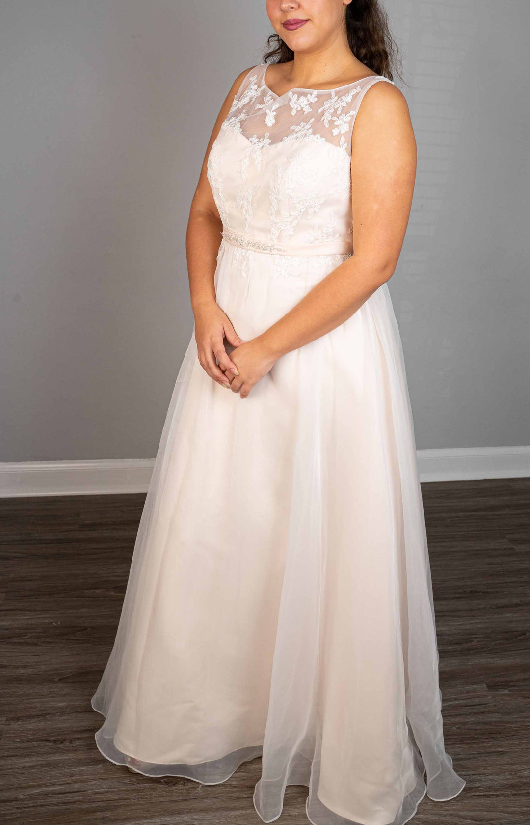 Emma Bridals Blush Organza Gown Size 14