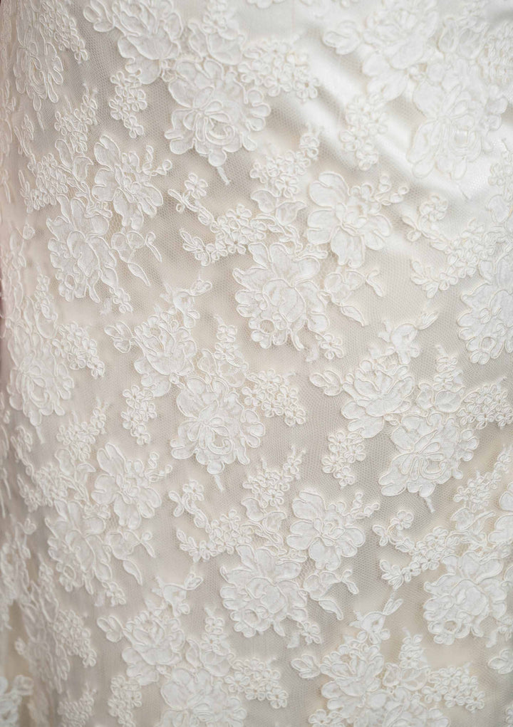 Modern Trousseau Chiffon & Lace Gown Size 12