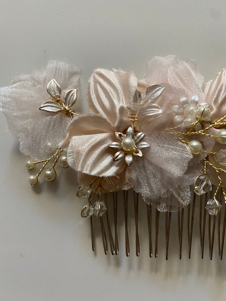 J Picone 'Daltrey' Blush Floral Comb