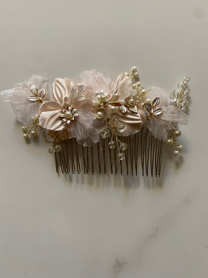 J Picone 'Daltrey' Blush Floral Comb