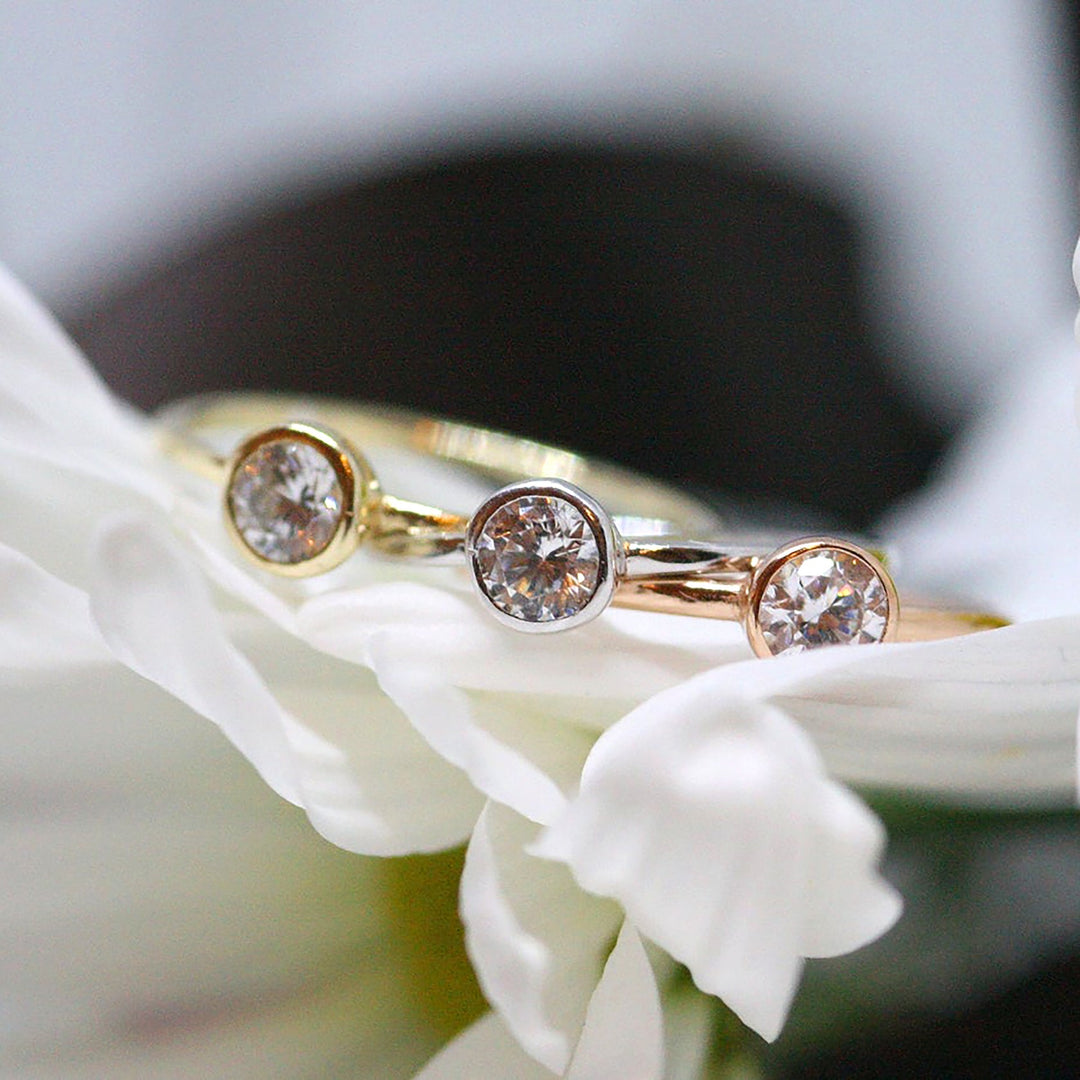 Solitaire Bezel Setting Diamond Engagement Ring Regular price
